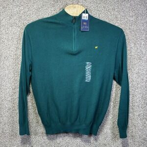 NWT Jack Nicklaus Sweater Mens XL Green Cotton 1/4 Zip Mock Neck Golf Pullover